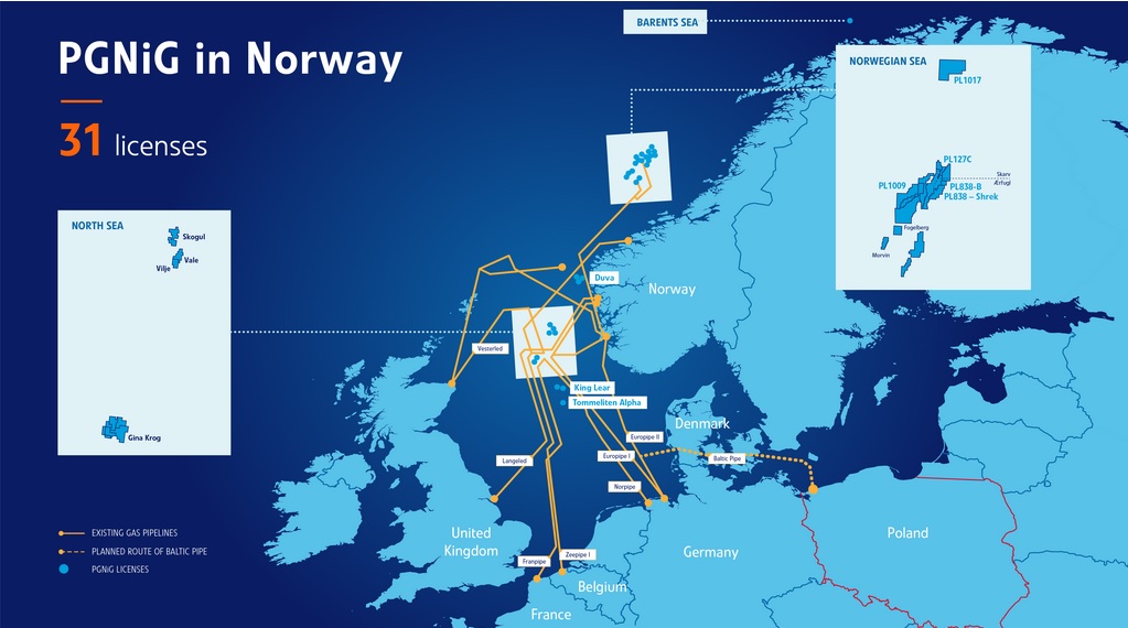 Number of licences held by PGNiG on Norwegian Continental Shelf reaches 31 - MarinePoland.com