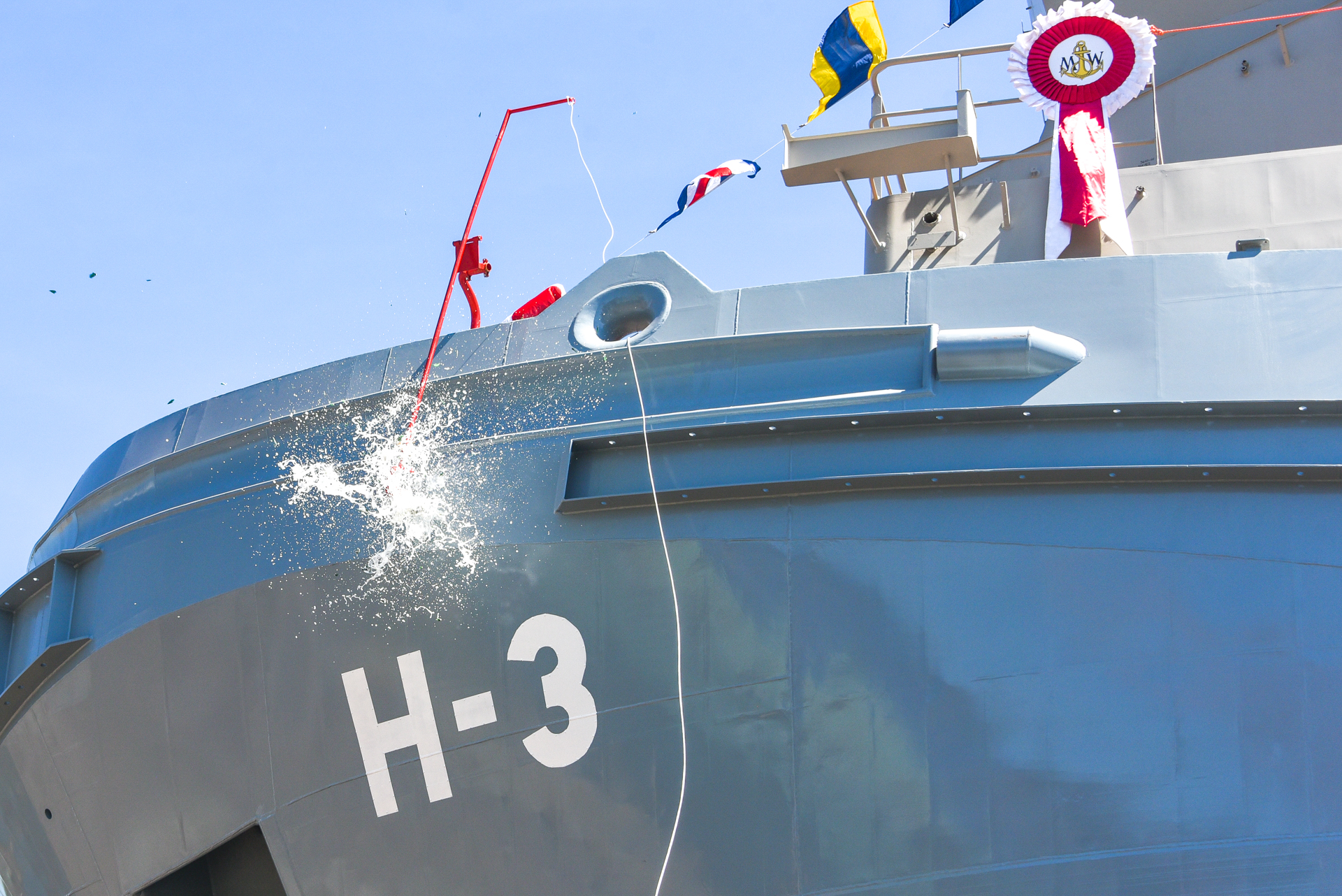 Launching of H-3 tugboat ‘Leszko’ for the Polish Navy [photo, video] - MarinePoland.com