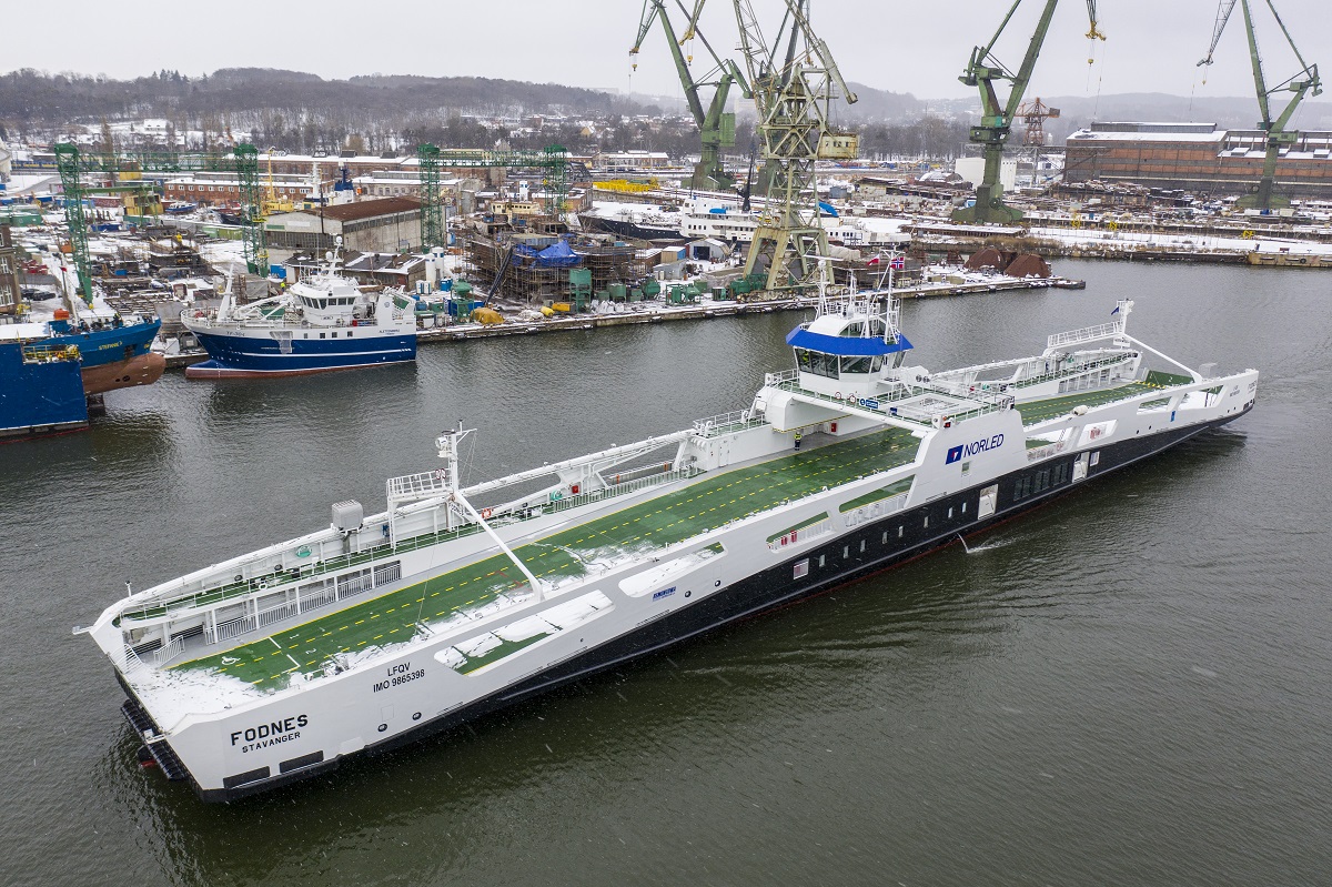 Electric ferry Fodnes from Remontowa Shipbuilding sailed to Norway - MarinePoland.com