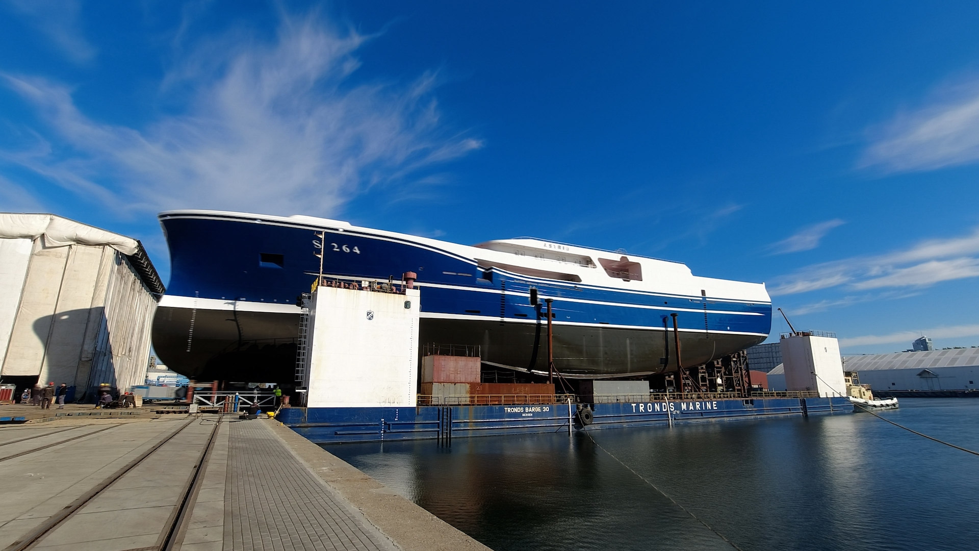 Over 90-meter fishing vessel was launched at the Karstensen Shipyard Gdynia [PHOTO, VIDEO] - MarinePoland.com