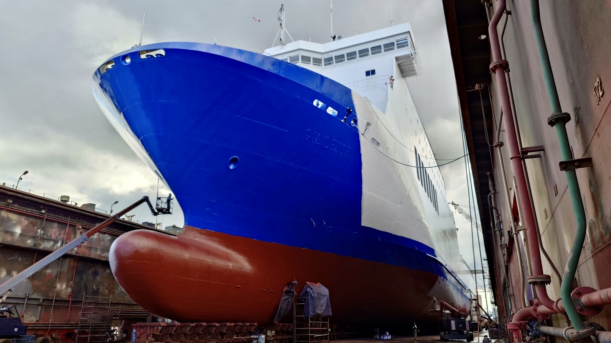 Galileusz at Gryfia Repair Shipyard. Another Ferry to Receive POLSCA Baltic Ferries Livery - MarinePoland.com
