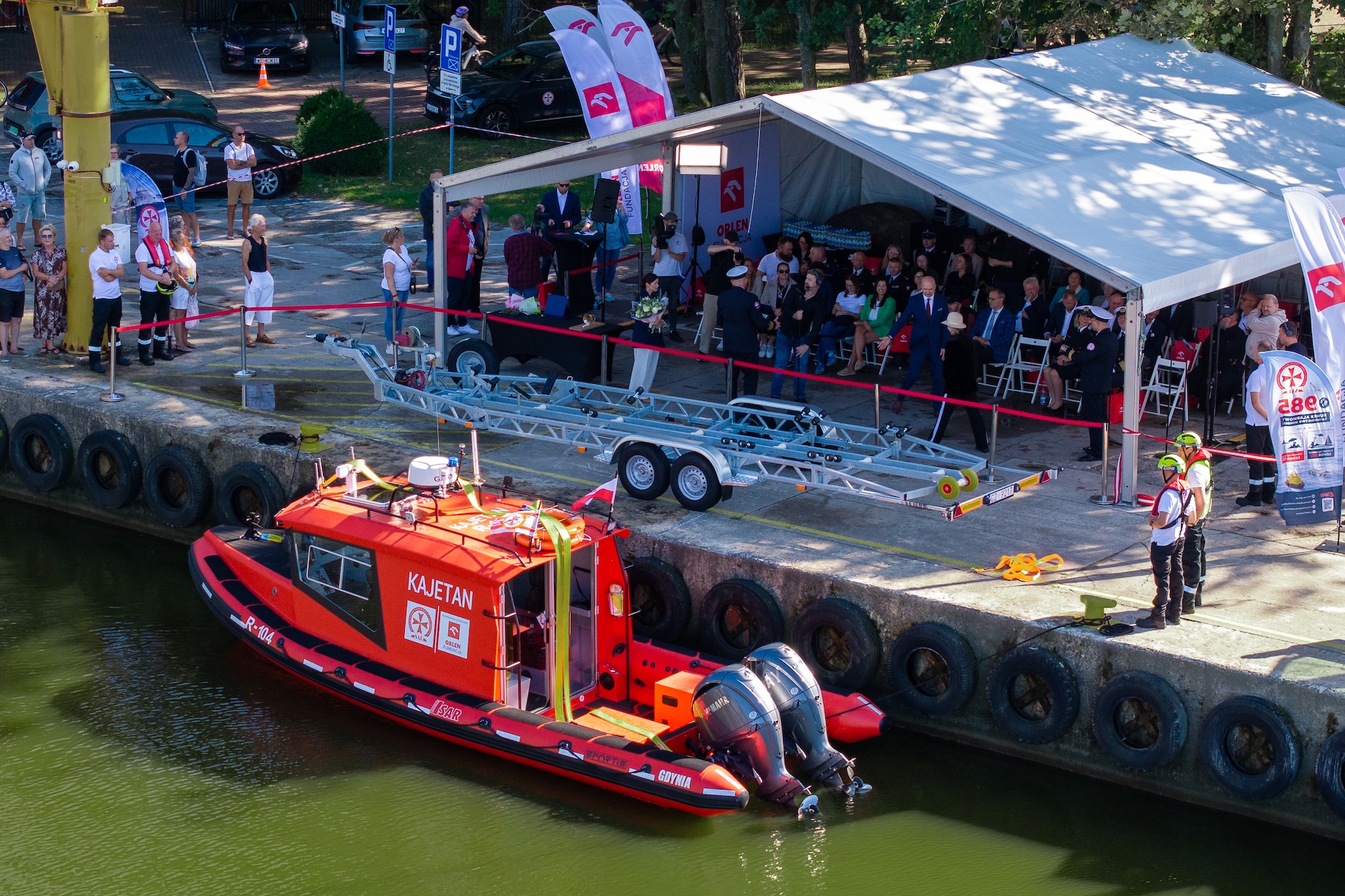 Polish SAR Receives New Rescue Boat Sponsored by Orlen - MarinePoland.com