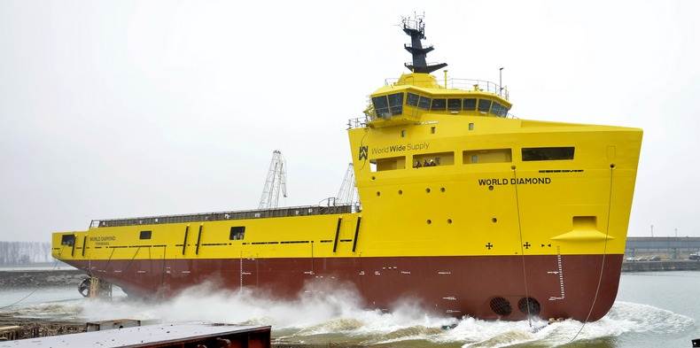 Damen launches first PSV 3300 for World Wide Supply - MarinePoland.com Damen launches first PSV 3300 for World Wide Supply - MarinePoland.com