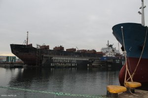 Russian bulk carrier in Nauta - MarinePoland.com Russian bulk carrier in Nauta - MarinePoland.com