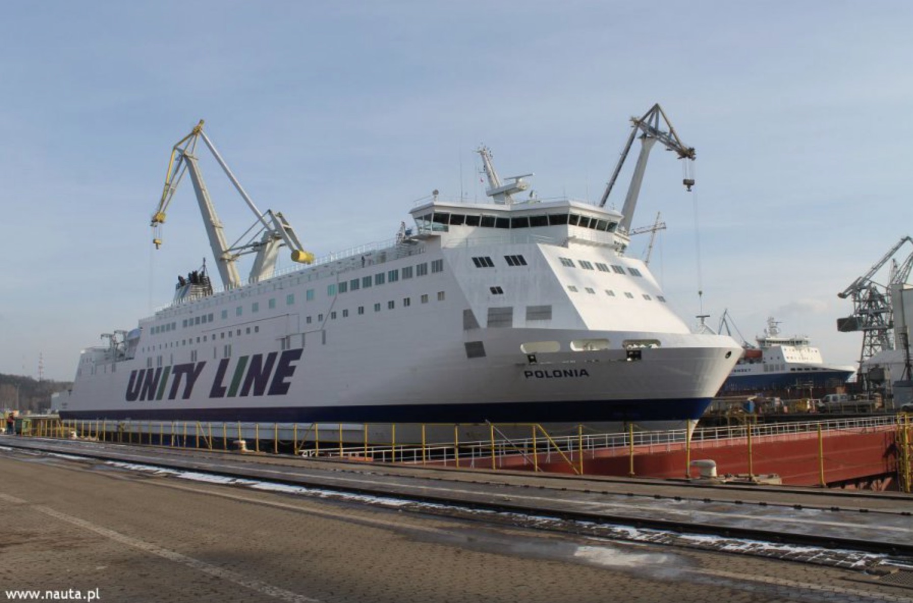 MF Polonia leaves Nauta after successful drydocking - MarinePoland.com MF Polonia leaves Nauta after successful drydocking - MarinePoland.com