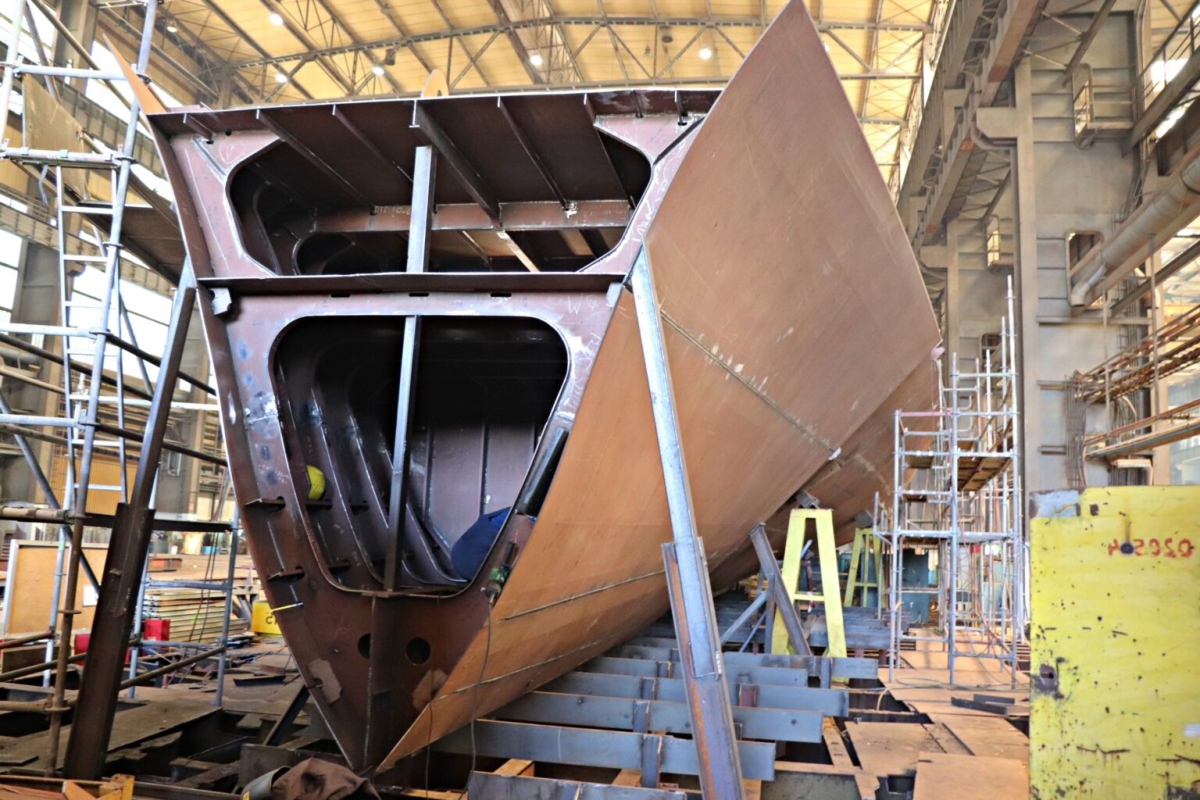 A new patrol vessel under construction at Wulkan Shipyard - MarinePoland.com