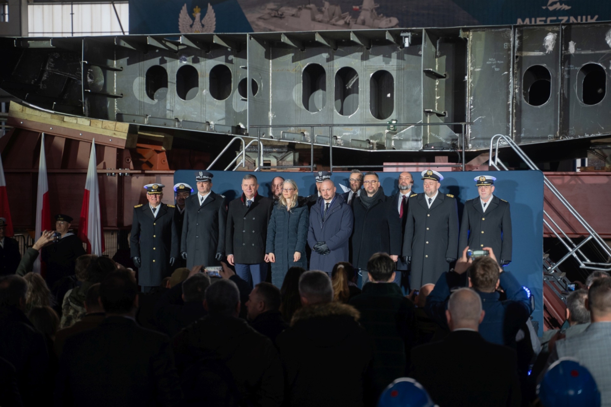 Laying the keel for the future ORP Wicher at PGZ Naval Shipyard - MarinePoland.com