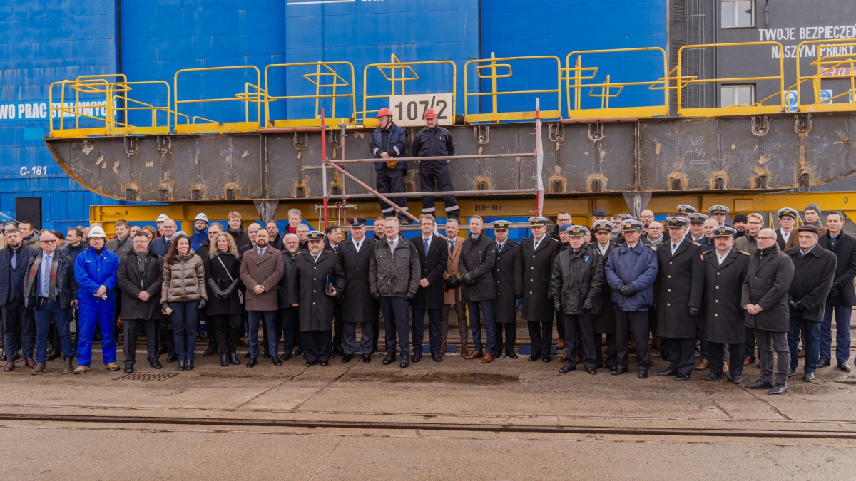 Keel laid. Another important stage of construction of the second ship of the "Delfin" program - MarinePoland.com