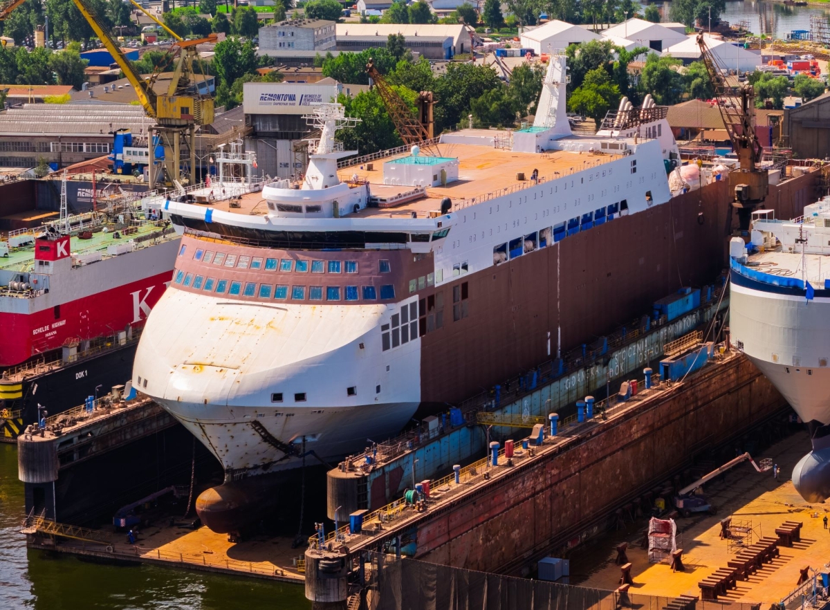 Jantar Unity nearing sea trials. The new ferry to feature POLSCA Baltic Ferries livery - MarinePoland.com