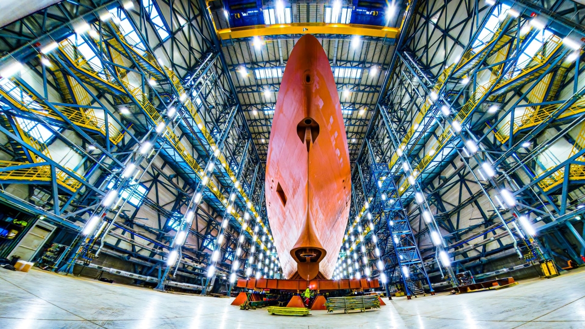 Wicher in the Hull Hall: We Saw the Hull of the First "Miecznik" Program Frigate [VIDEO] - MarinePoland.com